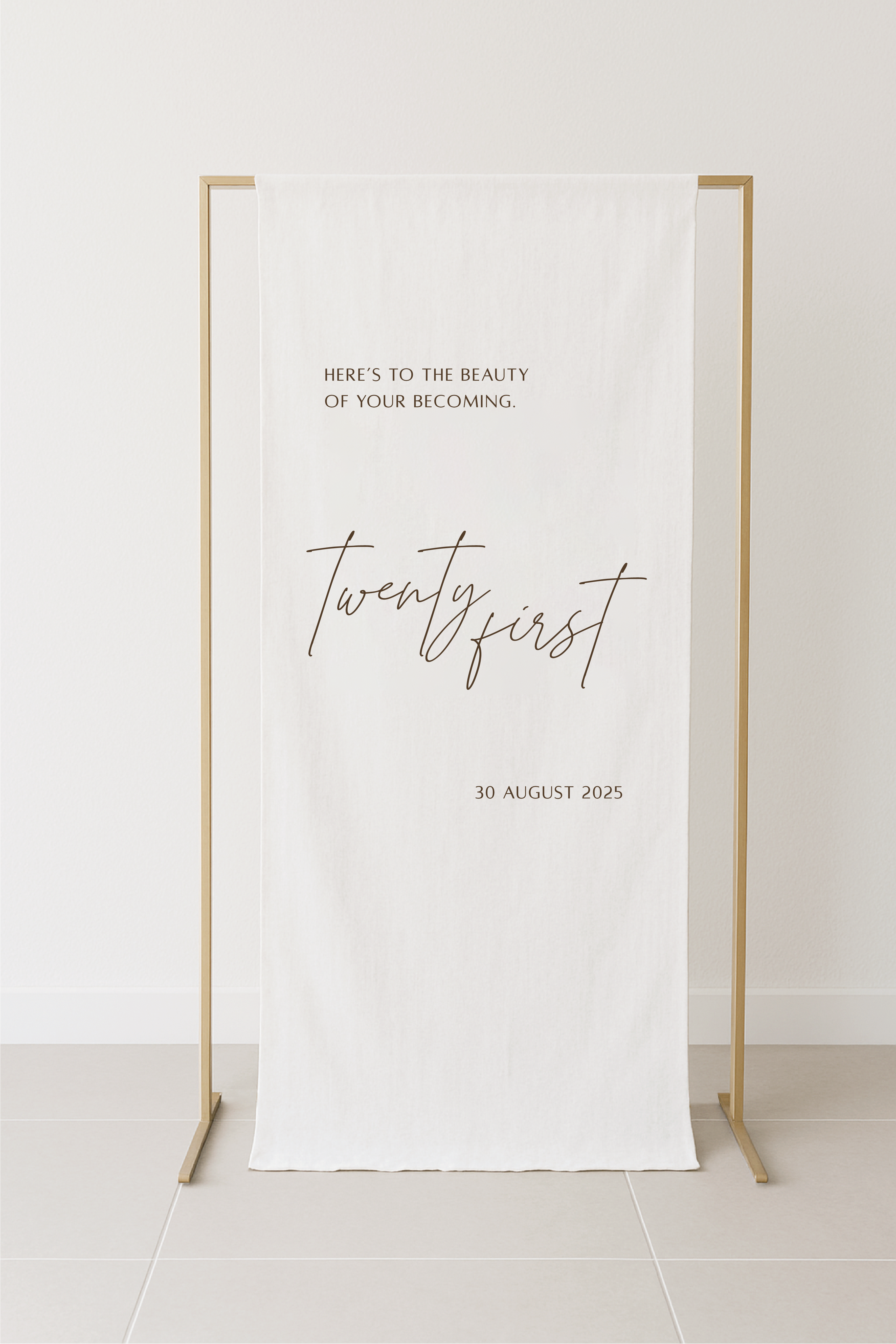 Timeless Birthday Fabric Signage