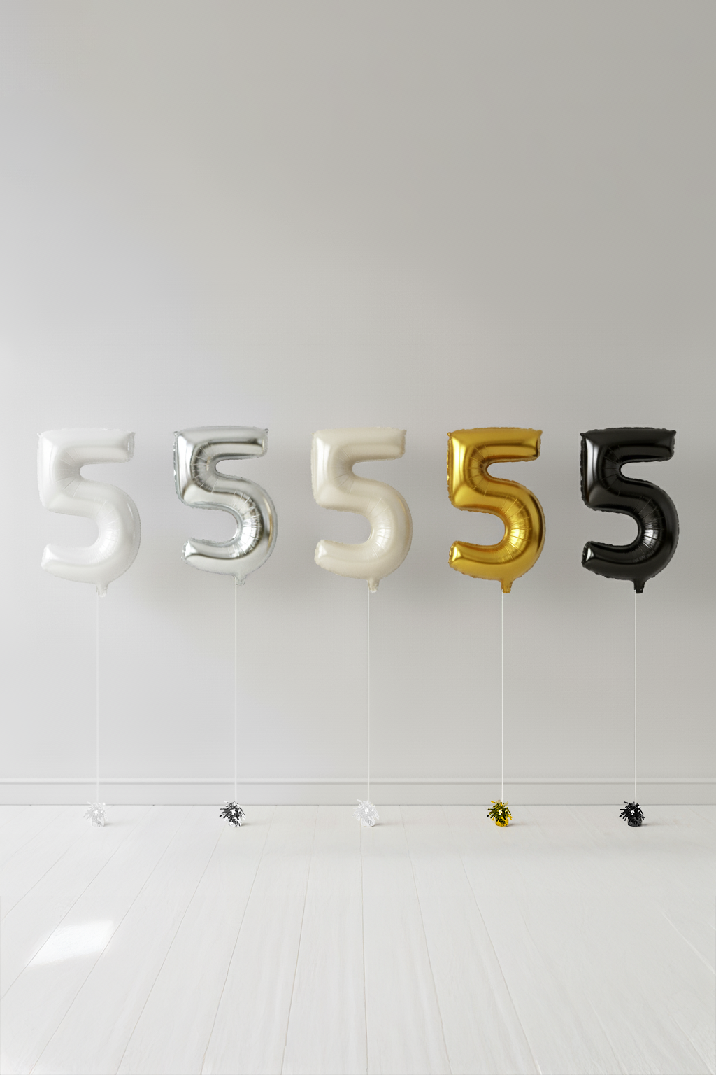Number Five Foil Helium Balloon