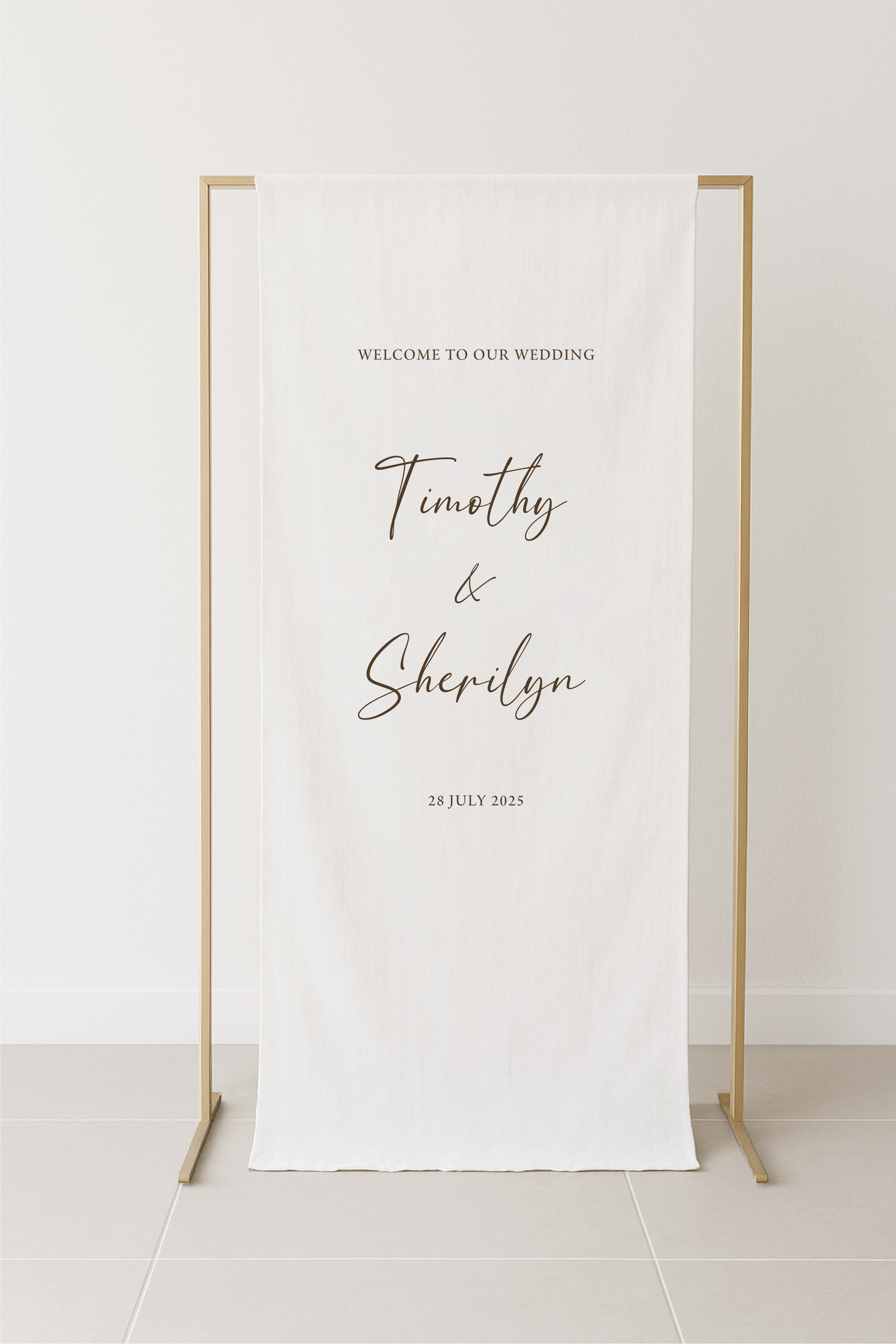 Classic Wedding/Proposal Fabric Signage