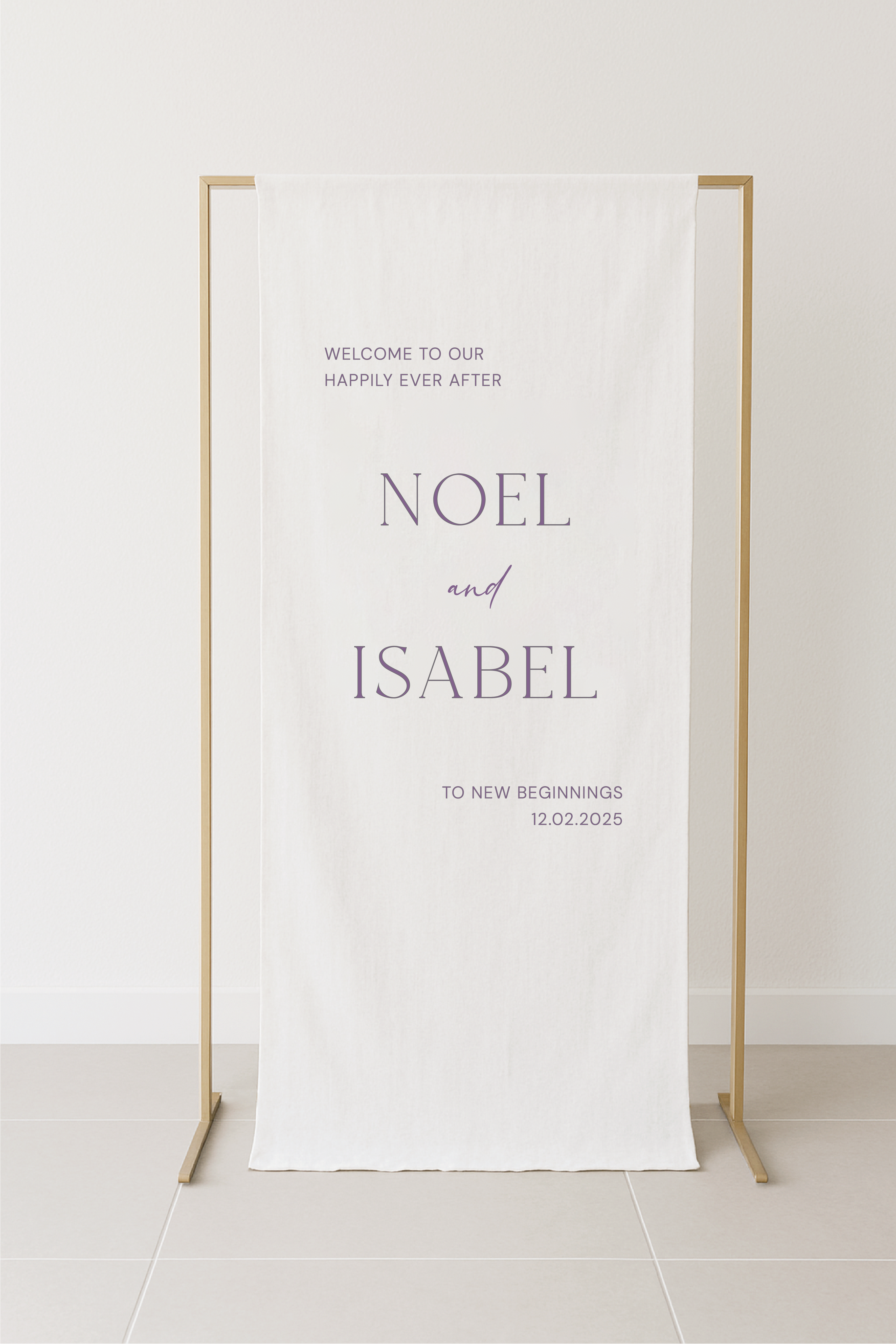 Timeless Wedding/Proposal Fabric Signage