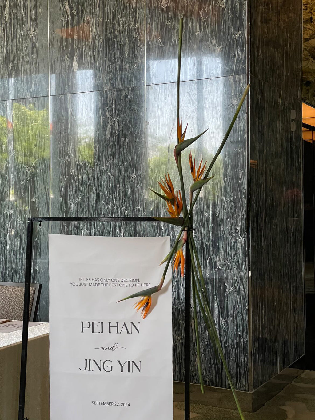 Cotton Wedding Welcome Signage