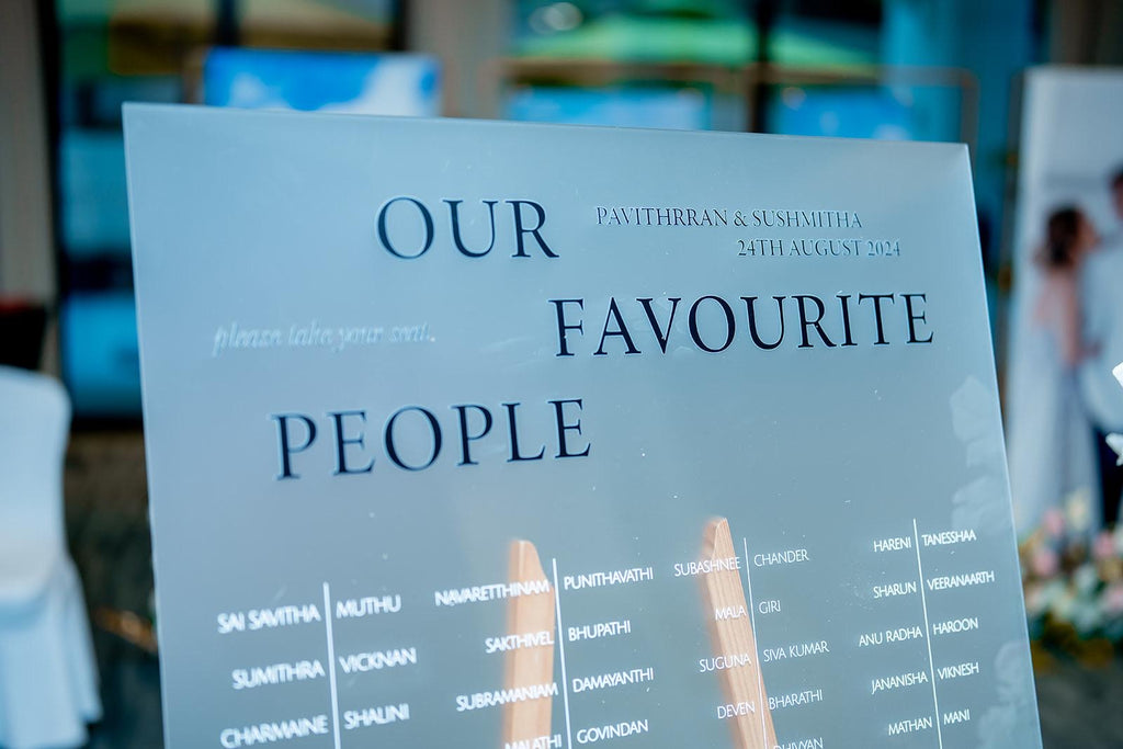 Acrylic Wedding Seating Chart Signage