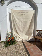 Canvas Wedding Seating Chart Signage