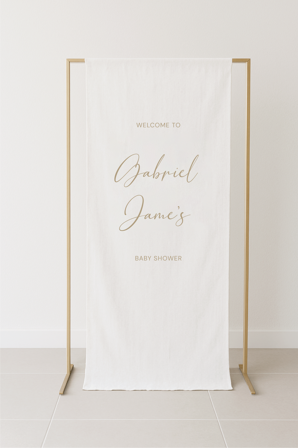 Classic Baby Shower Fabric Signage