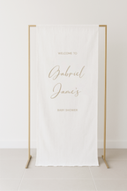 Classic Baby Shower Fabric Signage