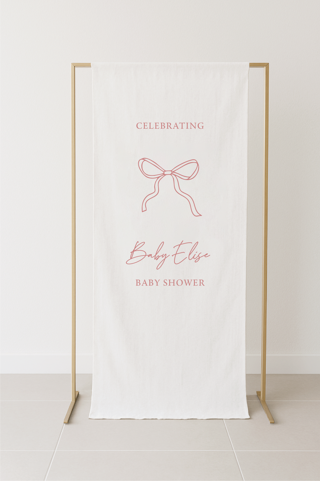 Coquette Baby Shower Fabric Signage
