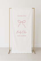 Coquette Baby Shower Fabric Signage