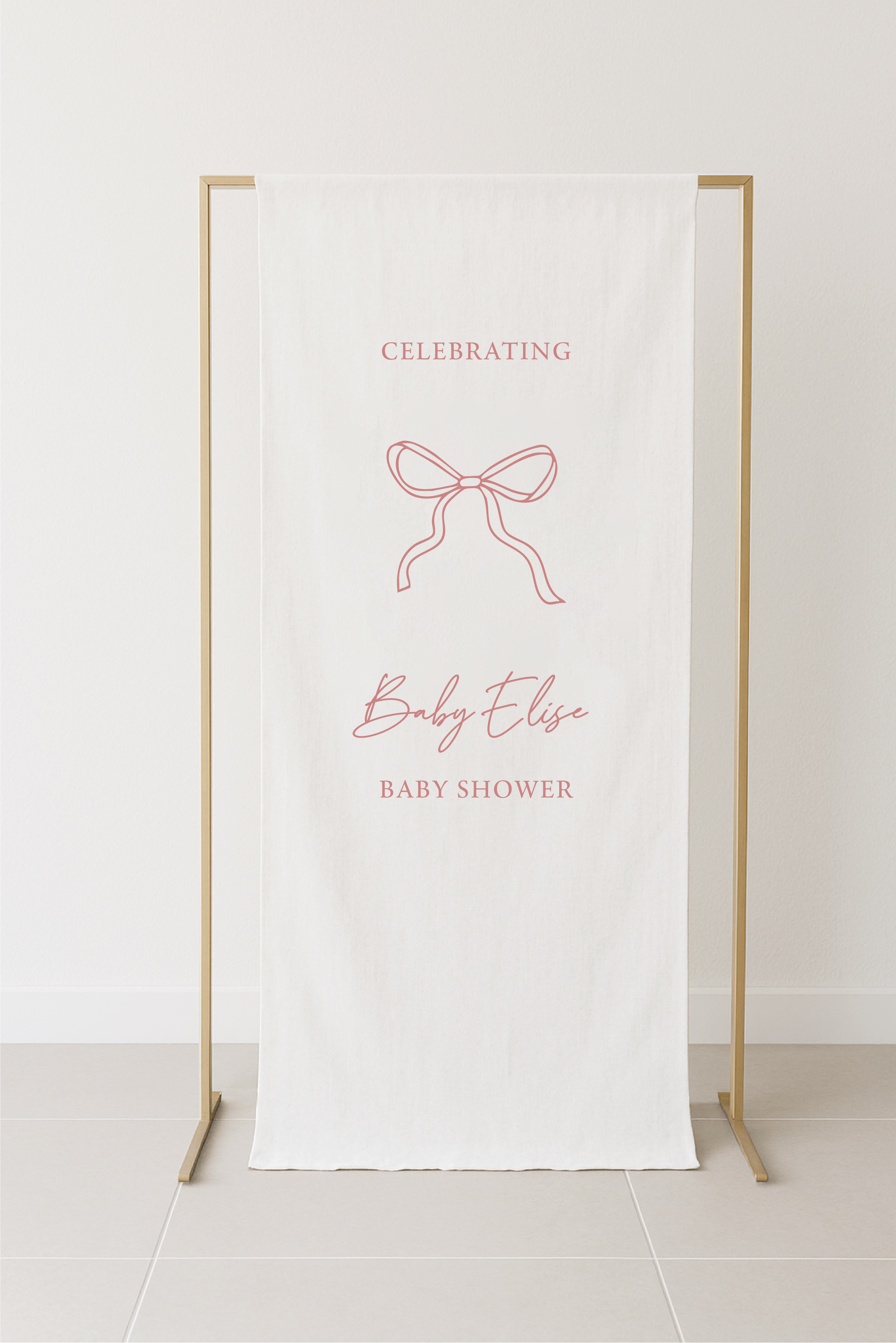 Coquette Baby Shower Fabric Signage