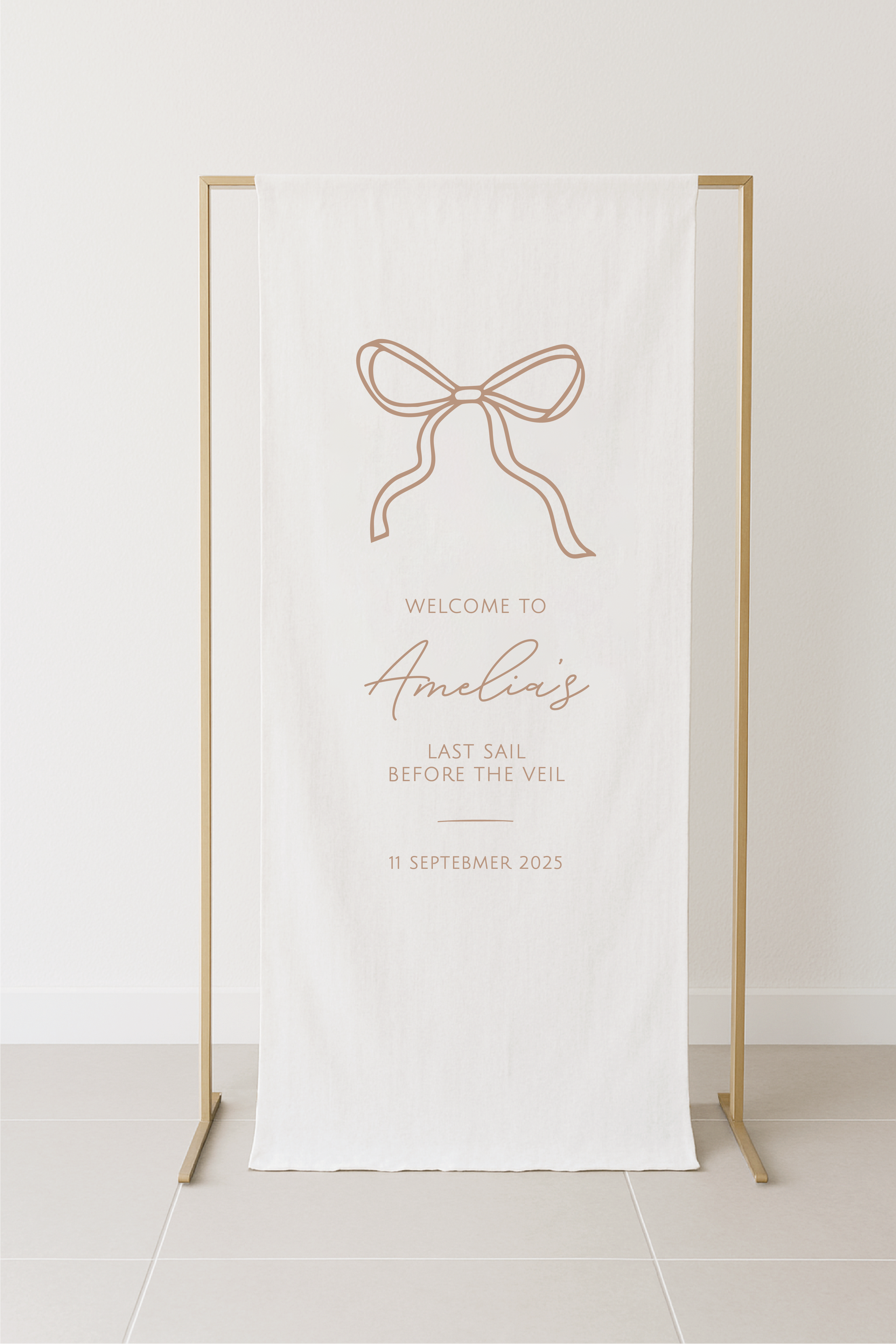 Coquette Bachelor-ette Fabric Signage