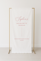 Elegant Bachelor-ette Fabric Signage
