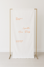 Minimal Bachelor-ette Fabric Signage