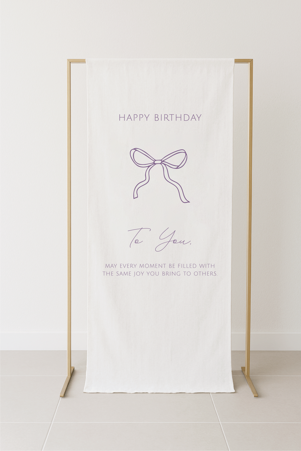 Coquette Birthday Fabric Signage