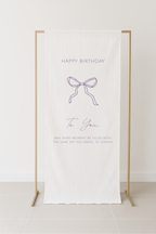 Coquette Birthday Fabric Signage