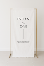 Elegant Birthday Fabric Signage