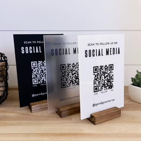 Rectangle Business Socials Payment Signage