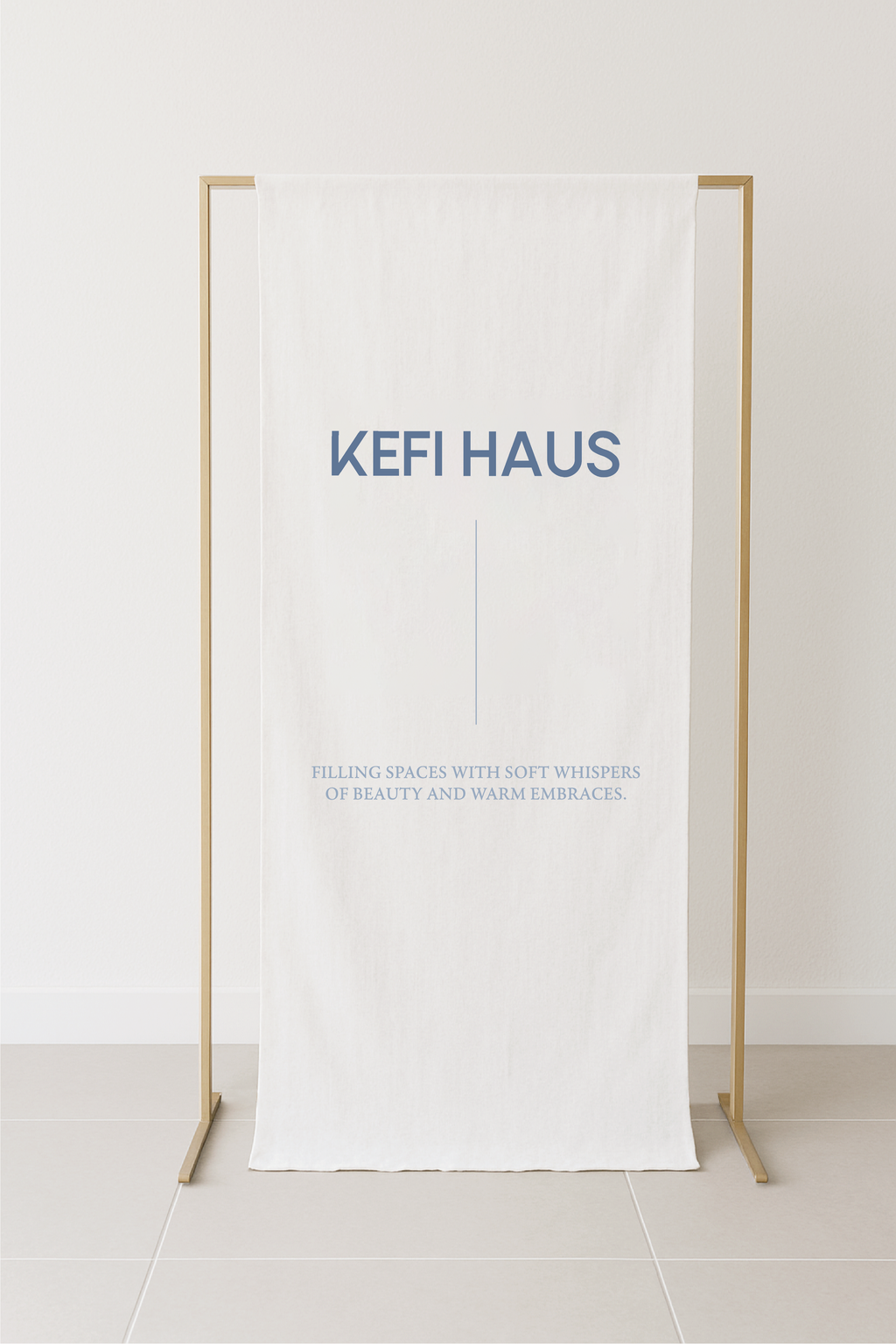 Elegant Business Logo Fabric Signage