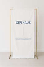 Elegant Business Logo Fabric Signage