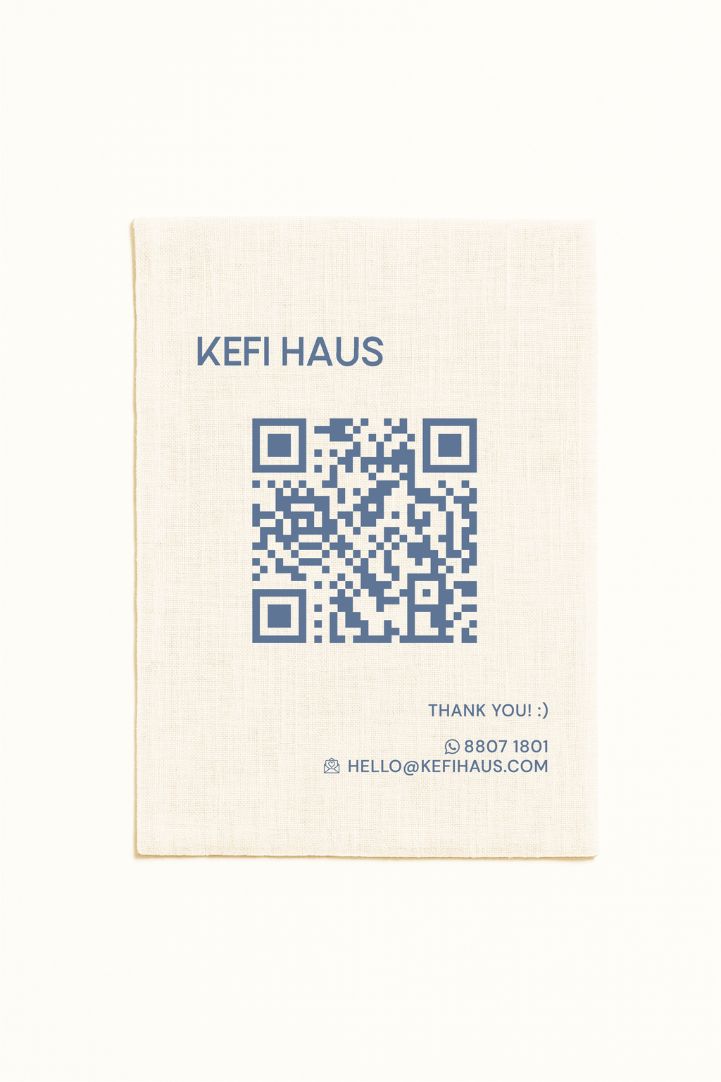Elegant Business Socials/Payment Fabric Signage