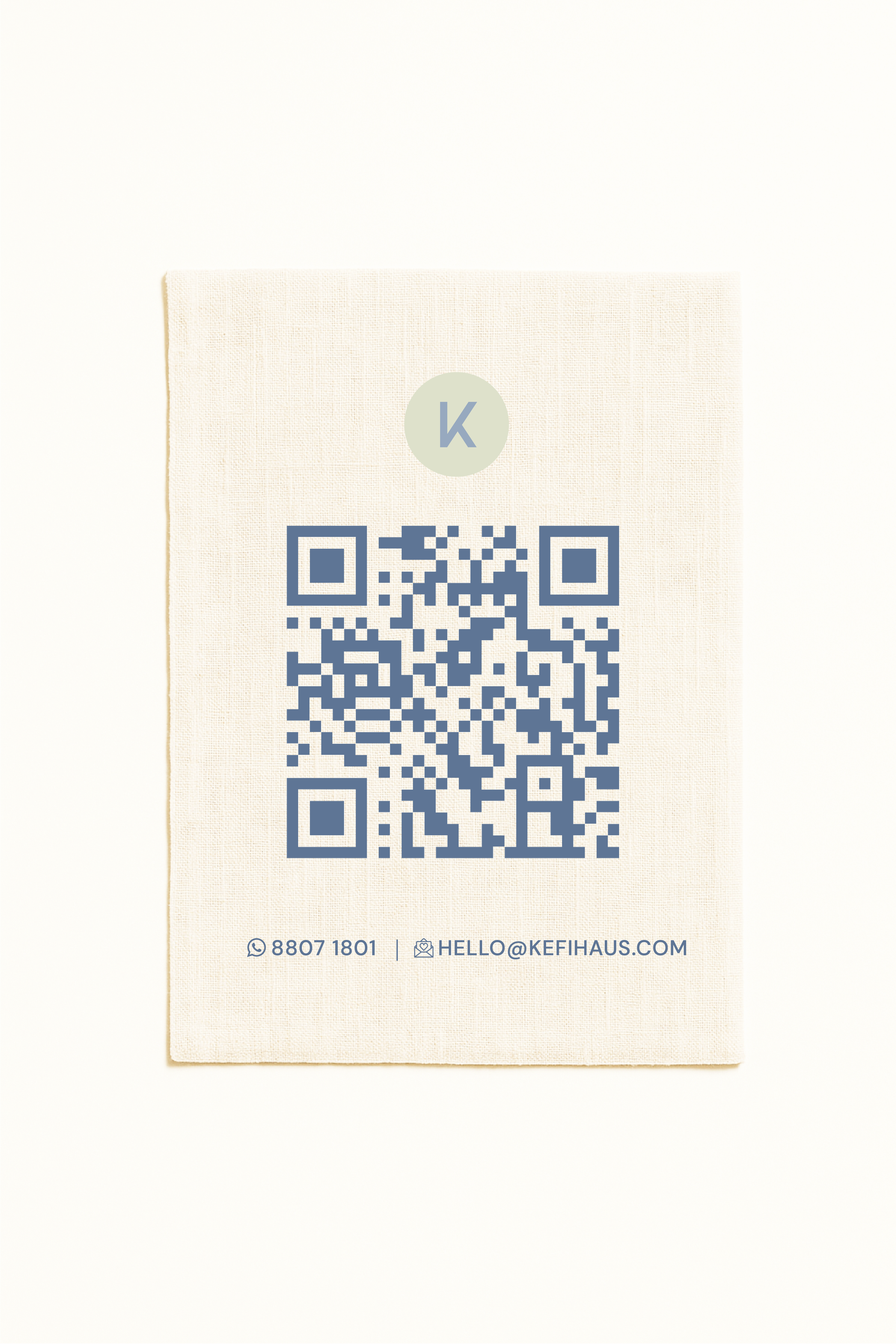 Minimal Business Socials/Payment Fabric Signage