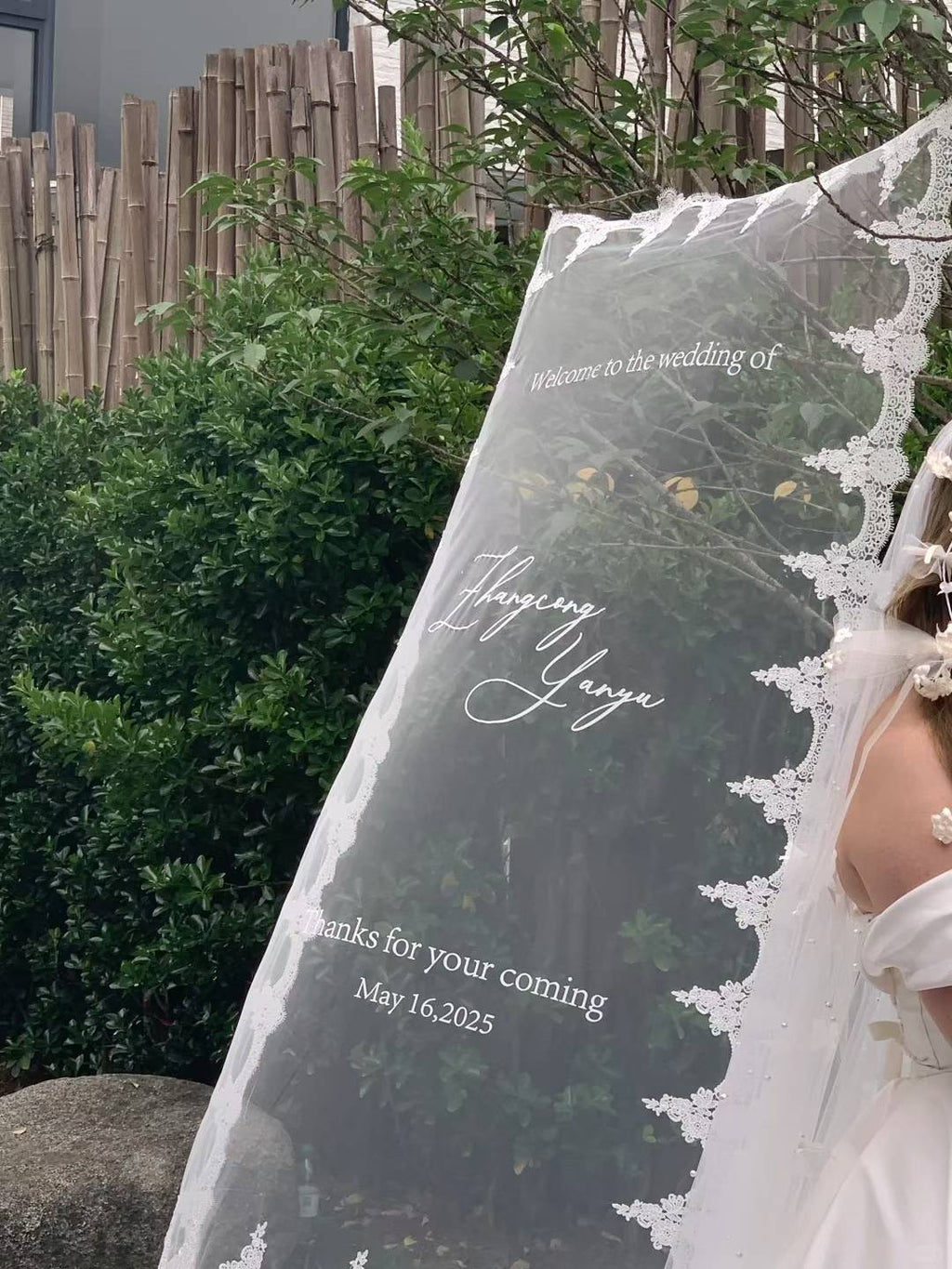 Lace Wedding Welcome Signage