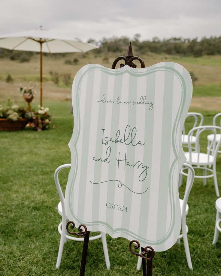 Custom Wedding Welcome Signage