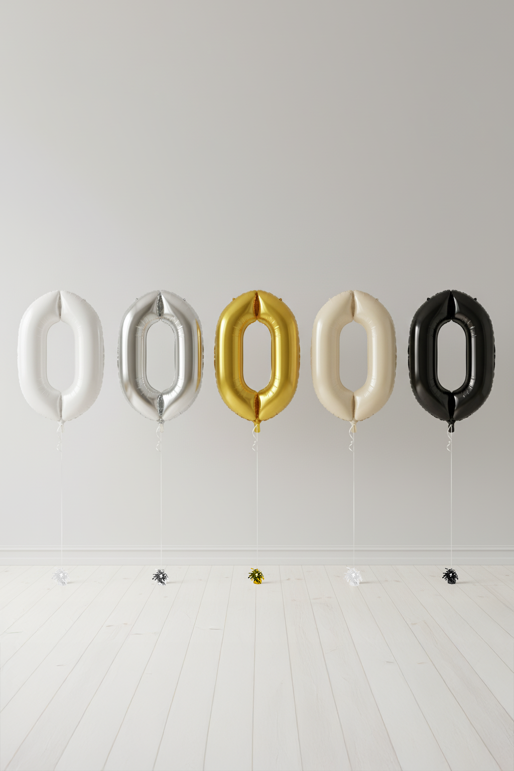 Number Zero Foil Helium Balloon