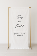 Classic Gender Reveal Fabric Signage
