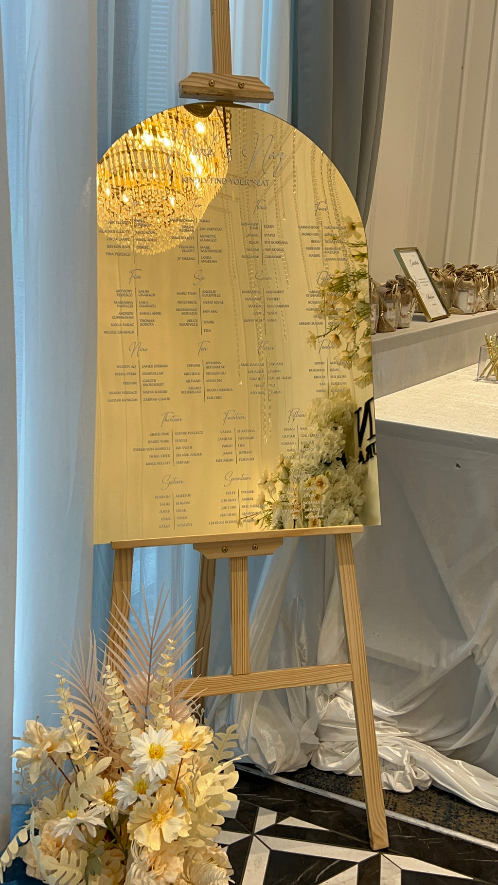 Acrylic Wedding Seating Chart Signage