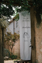 Linen Wedding Welcome Signage