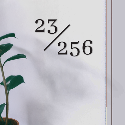 Minimalist Home Door Unit Signage