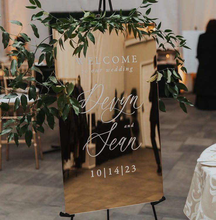 Rectangle Wedding Welcome Signage