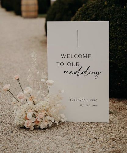 Rectangle Wedding Welcome Signage