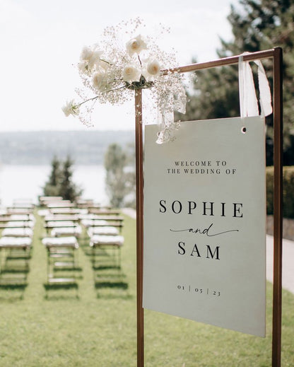 Rectangle Wedding Welcome Signage