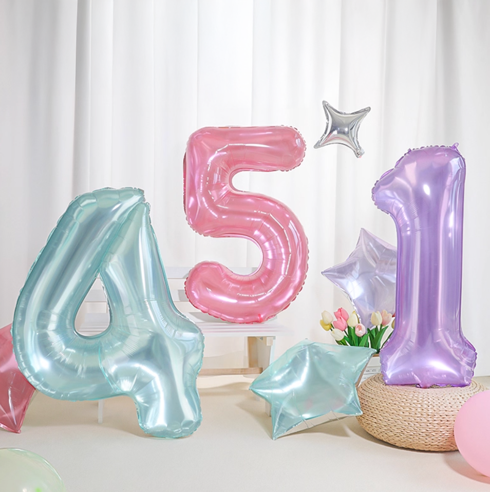 Jelly Number Foil Helium Balloon