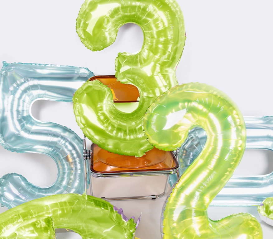 Jelly Number Foil Helium Balloon