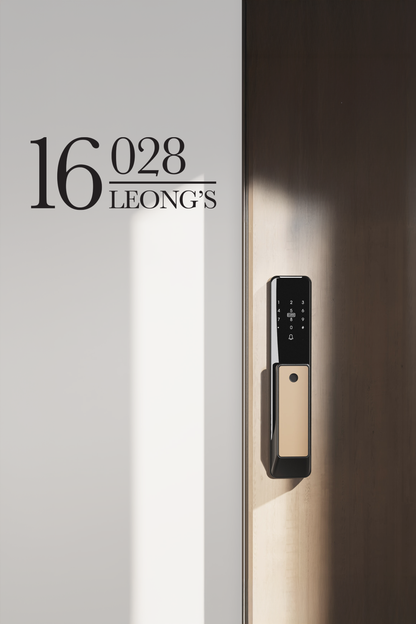 Sleek Home Door Unit Signage