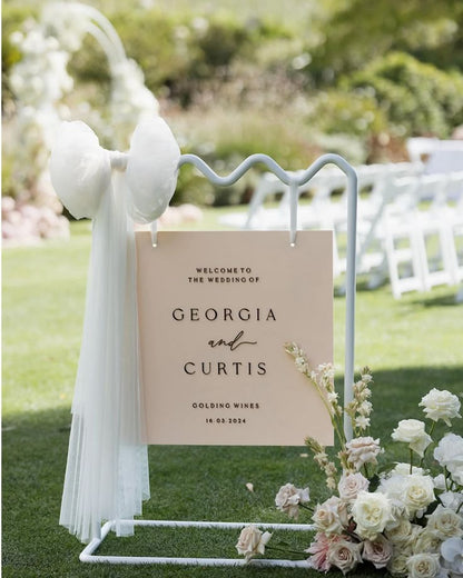 Square Wedding Welcome Signage