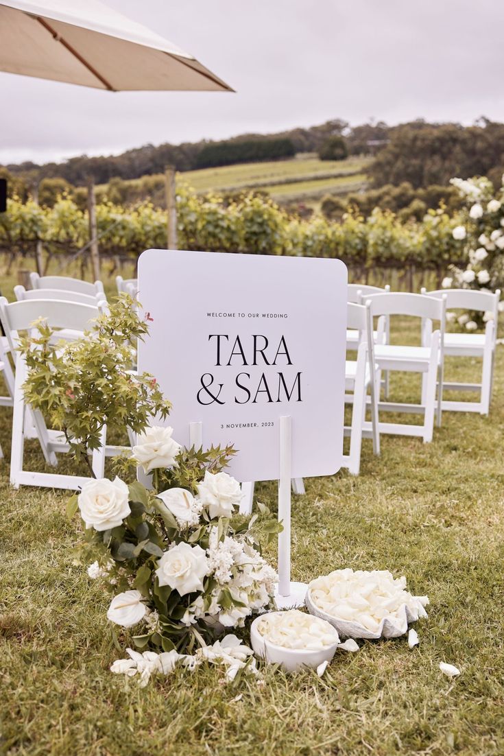 Square Wedding Welcome Signage