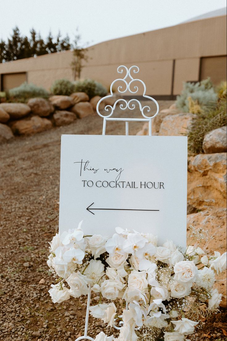 Square Wedding Welcome Signage