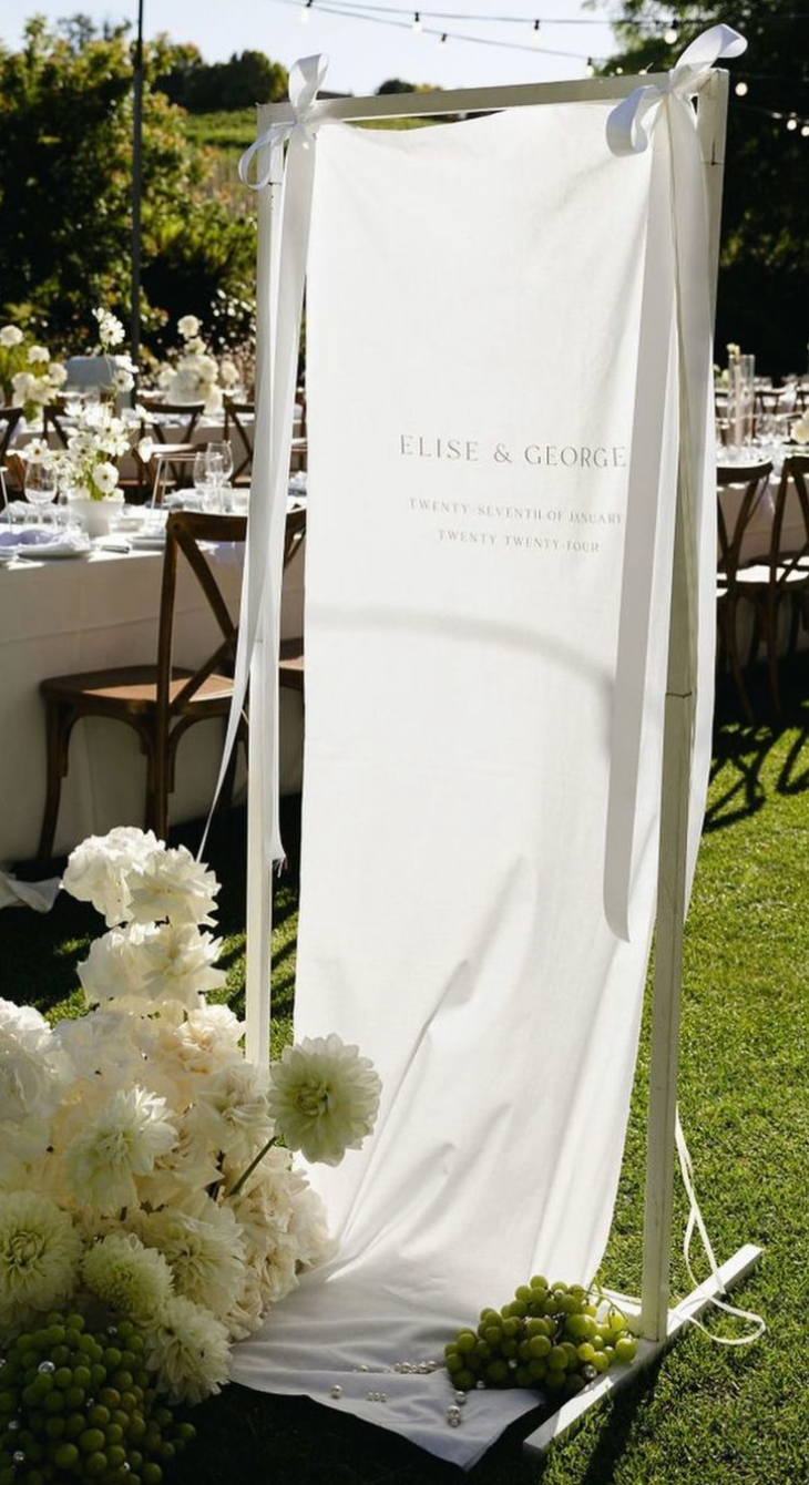 Wedding Fabric Signage