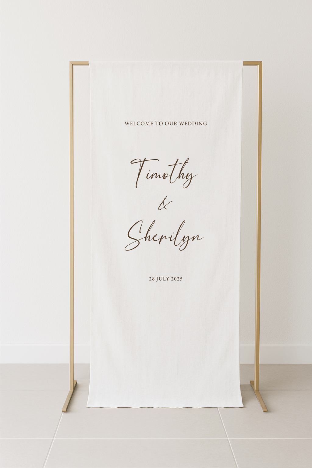 Classic Wedding/Proposal Fabric Signage