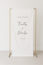 Classic Wedding/Proposal Fabric Signage