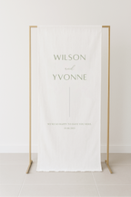 Elegant Wedding/Proposal Fabric Signage