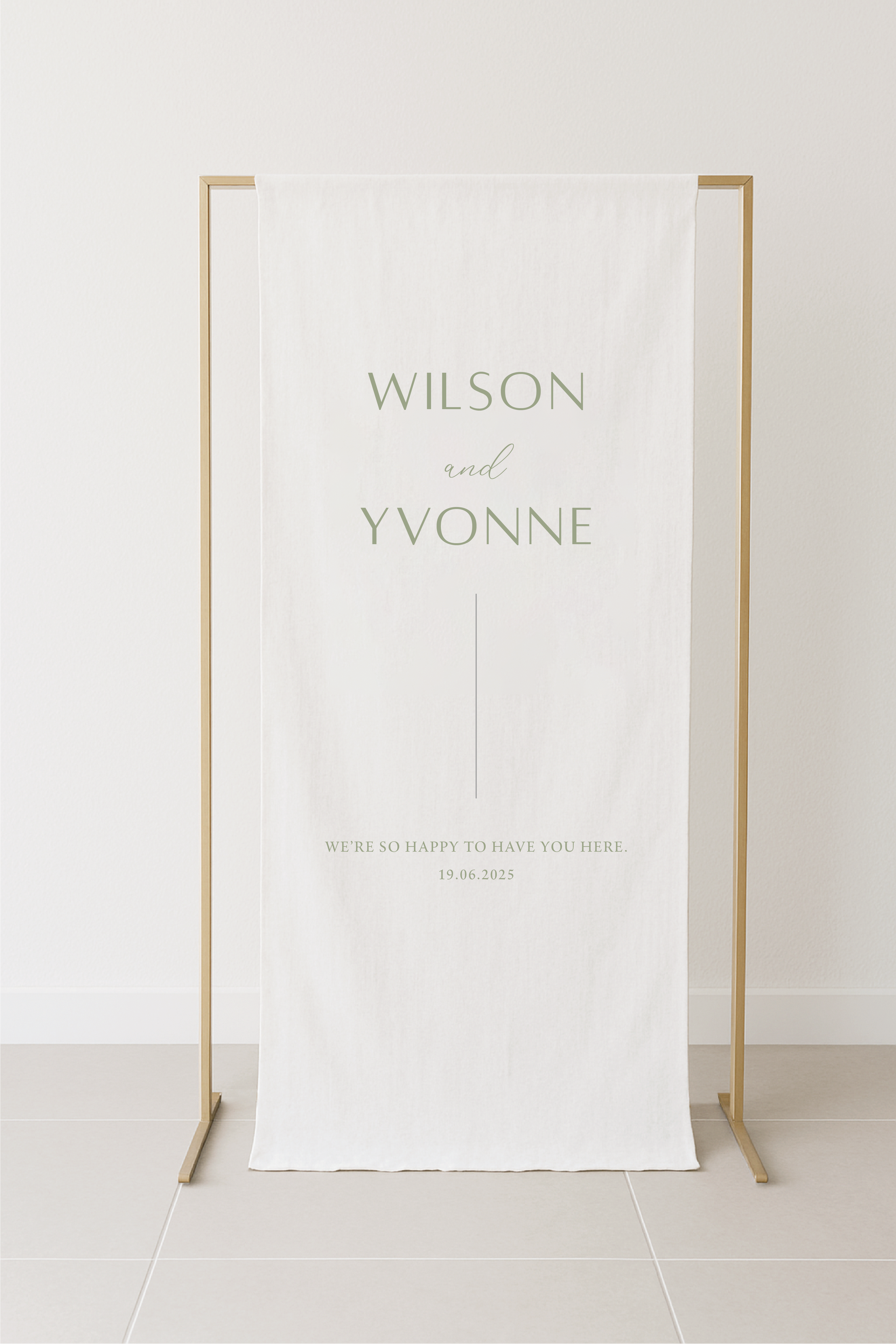 Elegant Wedding/Proposal Fabric Signage