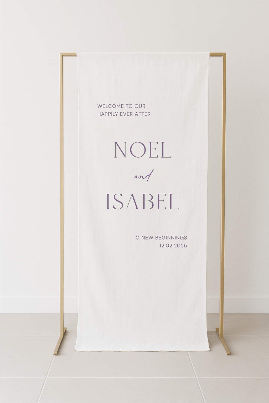 Timeless Wedding/Proposal Fabric Signage