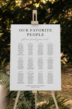 Foamboard Wedding Seating Chart Signage
